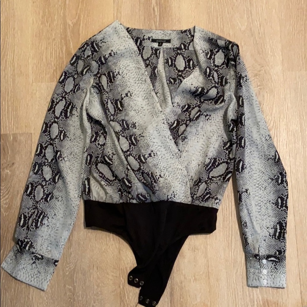 Snake print body suit